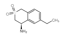 1H-2-Benzothiopyran-4-amine,6-ethyl-3,4-dihydro-,2,2-dioxide,(4R)-(9CI) Structure