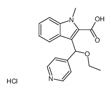 3-(Ethoxy-pyridin-4-yl-methyl)-1-methyl-1H-indole-2-carboxylic acid; hydrochloride结构式
