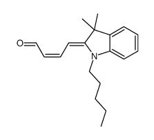 4-(3,3-dimethyl-1-pentylindol-2-ylidene)but-2-enal结构式