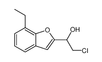 2-chloro-1-(7-ethylbenzofuran-2-yl)ethanol结构式
