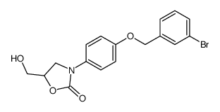 3-[4-[(3-bromophenyl)methoxy]phenyl]-5-(hydroxymethyl)-1,3-oxazolidin-2-one Structure