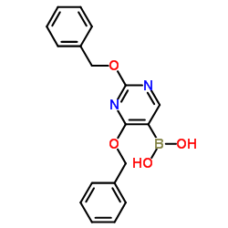 [2,4-Bis(benzyloxy)-5-pyrimidinyl]boronic acid structure