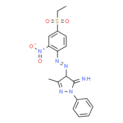 4-[[4-(Ethylsulfonyl)-2-nitrophenyl]azo]-2,4-dihydro-5-methyl-2-phenyl-3H-pyrazol-3-imine structure