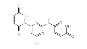 3-[[4-[[(Z)-3-carboxyprop-2-enoyl]amino]-6-chloro-pyrimidin-2-yl]carbamoyl]prop-2-enoic acid结构式
