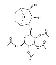 O4-(Tetra-O-acetyl-β-D-glucopyranosyl)-1,6-anhydro-β-D-mannopyranose Structure