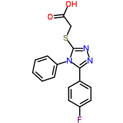 [[5-(4-FLUOROPHENYL)-4-PHENYL-4H-1,2,4-TRIAZOL-3-YL]THIO]ACETIC ACID picture