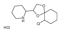 2-(6-chloro-1,4-dioxaspiro[4.5]decan-3-yl)piperidin-1-ium,chloride Structure