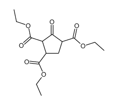 3-oxo-cyclopentane-1,2,4-tricarboxylic acid triethyl ester结构式