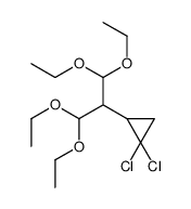 1,1-dichloro-2-(1,1,3,3-tetraethoxypropan-2-yl)cyclopropane结构式