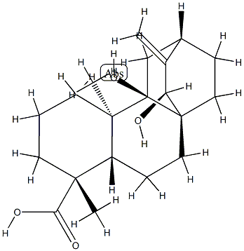 (4R,5β,8α,9β,10α,12α)-9,15β-Dihydroxyatis-16-en-18-oic acid structure