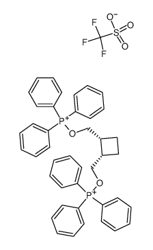 cis-Cyclobutane-1,2-diylbis[(methyleneoxy)triphenylphosphonium triflate]结构式