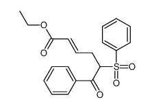 ethyl 5-(benzenesulfonyl)-6-oxo-6-phenylhex-2-enoate结构式