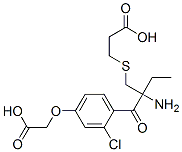 Propionic acid,3-[[2-amino-2-(-alpha--carboxy-2-chloro-p-anisoyl)butyl]thio]- (8CI)结构式