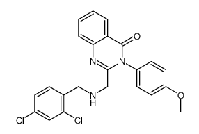 2-[[(2,4-dichlorophenyl)methylamino]methyl]-3-(4-methoxyphenyl)quinazolin-4-one结构式