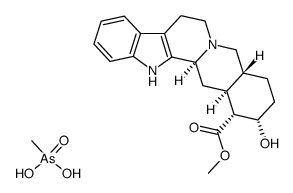 17α-hydroxy-yohimban-16α-carboxylic acid methyl ester, salt of/the/ methylarsonic acid Structure