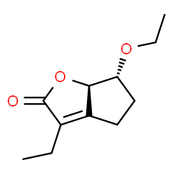 2H-Cyclopenta[b]furan-2-one,6-ethoxy-3-ethyl-4,5,6,6a-tetrahydro-,(6R,6aR)-(9CI) structure
