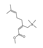 methyl (Z)-7-methyl-3-(trimethylsilyl)methyl-2,6-octadienoate结构式