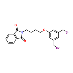 1H-Isoindole-1,3(2H)-dione, 2-[4-[3,5-bis(bromomethyl)phenoxy]butyl] structure