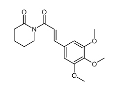 1-[(E)-3-(3,4,5-trimethoxyphenyl)prop-2-enoyl]piperidin-2-one structure