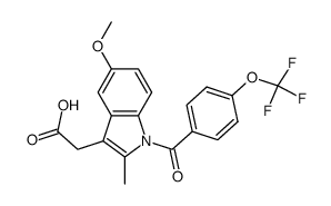 {5-methoxy-2-methyl-1-[4-(trifluoromethoxy)benzoyl]-1H-indol-3-yl}acetic acid结构式