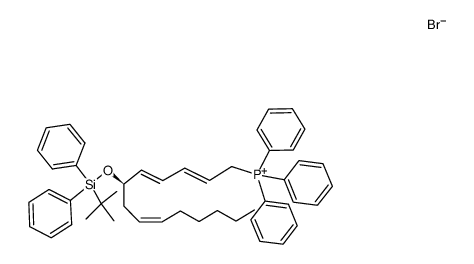 [6(R)-[(tert-butyldiphenylsilyl)oxy]-2(E),4(E),8(Z)-tetradecatrien-1-yl]triphenylphosphonium bromide结构式