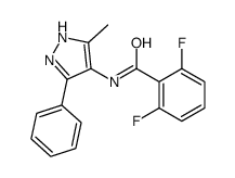 2,6-difluoro-N-(5-methyl-3-phenyl-1H-pyrazol-4-yl)benzamide Structure