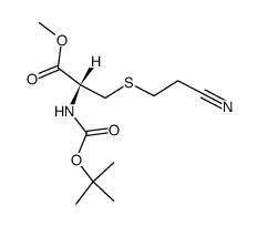 (R)-2-TERT-BUTOXYCARBONYLAMINO-3-(2-CYANO-ETHYLSULFANYL)-PROPIONIC ACID METHYL ESTER structure