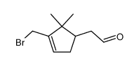 2-(3-(bromomethyl)-2,2-dimethylcyclopent-3-en-1-yl)acetaldehyde结构式