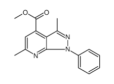 methyl 3,6-dimethyl-1-phenyl-1H-pyrazolo[3,4-b]pyridine-4-carboxylate structure