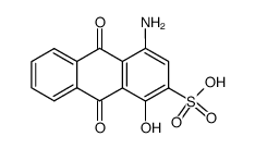 4-Amino-9,10-dihydro-1-hydroxy-9,10-dioxo-2-anthracenesulfonic acid结构式