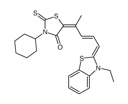 3-cyclohexyl-5-[4-(3-ethylbenzothiazol-2(3H)-ylidene)-1-methylbut-2-enylidene]-2-thioxothiazolidin-4-one picture