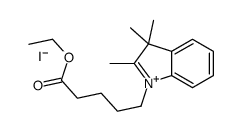 ethyl 5-(2,3,3-trimethylindol-1-ium-1-yl)pentanoate,iodide Structure