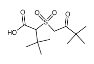 2-(3,3-dimethyl-2-oxo-butane-1-sulfonyl)-3,3-dimethyl-butyric acid Structure