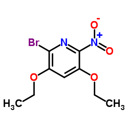 2-Bromo-3,5-diethoxy-6-nitropyridine结构式