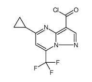 Pyrazolo[1,5-a]pyrimidine-3-carbonyl chloride, 5-cyclopropyl-7-(trifluoromethyl) Structure