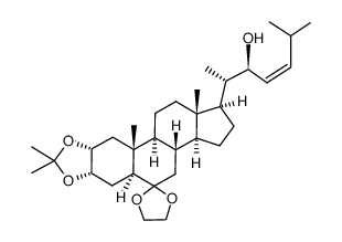 (2R,3S,22R,23Z)-6,6-ethylenedioxy-22-hydroxy-2,3-isopropylidenedioxy-5α-cholest-23-ene Structure