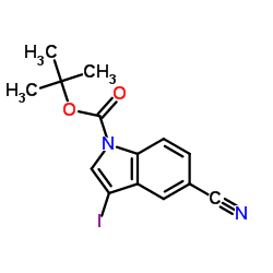 tert-Butyl 5-cyano-3-iodo-1H-indole-1-carboxylate picture