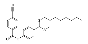 [4-(5-heptyl-1,3-dithian-2-yl)phenyl] 4-cyanobenzoate结构式