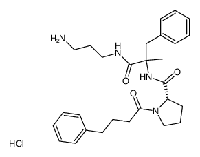 N-(4-phenylbutyryl)-L-prolyl-DL-α-methylphenylalanine 3-aminopropylamide hydrochloride Structure