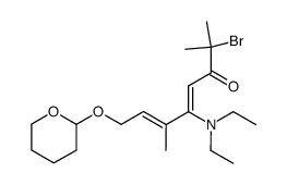 (4Z,6E)-2-bromo-5-(diethylamino)-2,6-dimethyl-8-((tetrahydro-2H-pyran-2-yl)oxy)octa-4,6-dien-3-one结构式