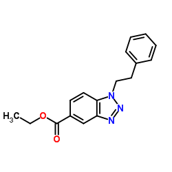 Ethyl 1-(2-phenylethyl)-1H-benzotriazole-5-carboxylate Structure