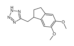 5-[(5,6-Dimethoxy-2,3-dihydro-1H-inden-1-yl)methyl]-2H-tetrazole结构式