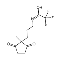2,2,2-trifluoro-N-[3-(1-methyl-2,5-dioxocyclopentyl)propyl]acetamide结构式