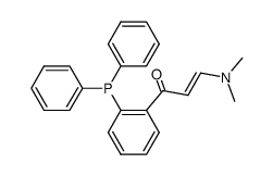 (E)-[2-((3'-N,N-dimethylamino)prop-2'-en-1'-onyl)phenyl]diphenylphosphine结构式