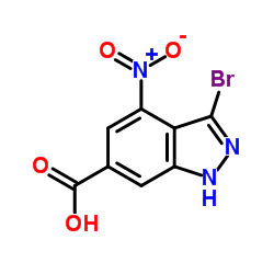 3-Bromo-4-nitro-1H-indazole-6-carboxylic acid Structure