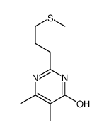 5,6-dimethyl-2-(3-methylsulfanylpropyl)-1H-pyrimidin-4-one结构式