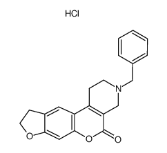 3-benzyl-1,2,3,4,9,10-hexahydro-5H-furo[3',2':6,7]chromeno[3,4-c]pyridin-5-one hydrochloride Structure