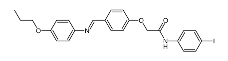 N-(4-Iodo-phenyl)-2-(4-{[(E)-4-propoxy-phenylimino]-methyl}-phenoxy)-acetamide Structure