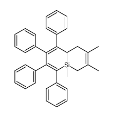 2,3,5-Trimethyl-6,7,8,9-tetraphenyl-1,4,5,9a-tetrahydro-silino[1,2-a]siline Structure