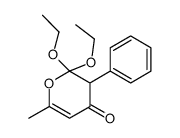 2,2-diethoxy-6-methyl-3-phenyl-3H-pyran-4-one Structure